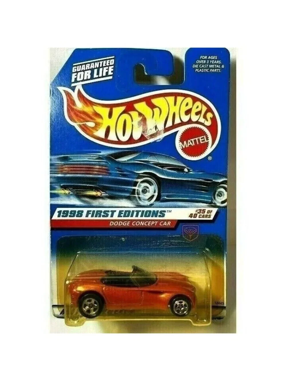 Vintage Die Cast Hot Wheels 1998 First Editions 35/40 Dodge Concept Car 672